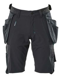 Stretch Shorts mit Hängetaschen in Schwarzblau